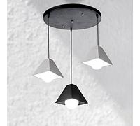 Chandelier Light, LED Chandelier Lamp, Iron Geometry Square Pendant Light Ceiling Lamp Height Adjustable Personalized - Three Retro Art Hanging Light Bar Aisle Cafe Dining Room Re(THR
