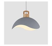 Chandelier Light, LED Chandelier Lamp, Rustic Pendant Light Macarons Wood Art Single Head Metal DropLights Petal-Shaped Dining SuspensLamp Home Bar Color Chandelier with Adjustable Cord,Mo