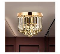 Chandelier Light, LED Chandeliers, Crystal LED Ceiling Lights Compatible with Living Room Crystal Ceiling Lamp Home Decoration(Gold-cognaccrystal,Coolwhite)
