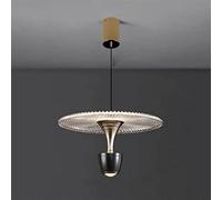 Chandelier Light, Light Luxury Plating - Pendant Light, Shiny Translucent Panel Color Home Chandelier, Bedroom Bedside Living Room Study Decorative LED Ceiling Hanging Lamp Interesting Life(Dark,Warm