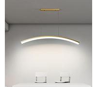Chandelier Light, Long Dining Table Hanging Lamp Aluminum Pendant Light Long Strip Light Cafe LED Chandelier Restaurant Ceiling Hanging Fixtures Lighting Interesting Life(Gold,White l