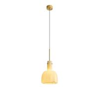 Chandelier Light, Minimalist - Pendant Light - Japanese- E26 White Glass Chandelier with Brass Lamp Head. Ideal Compatible with Dining Room, Bedroom Bedside, Bar, and Living Room Hanging