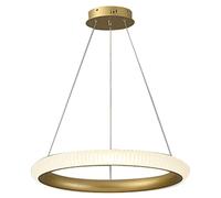 Chandelier Light, Ring Pendant Light - - Dining Room Living Room Decorative Chandelier Gold Wrought Iron Hanging Lamp Household Easy-to-Clean Lighting(55CM)
