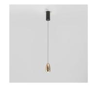 Chandelier Light, Single Chandelier - Bedroom Bedside Bullet Shape Pendant Lamp - LED5w Light Hanging Lamp Fixtures with Polish Lamp Shade - Metal Electroplate Drop Ceiling Light - Ideal Compatible w