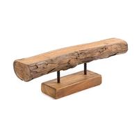 Chandelier Lumio | Acajou, 62x17x10 cm (LxHxP) | Bougeoir Rustique, Tableau pour Bougies, Sculpture en Bois, Tronc en Bois, Panneau décoratif