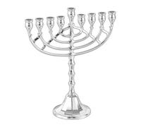 Chandelier Menorahs en métal plaqué 9 branches pour Hanouka, cadeau de pendaison de crémaillère