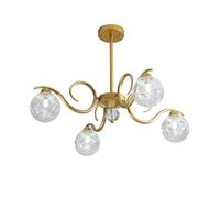 Chandelier Moderne Moderne à 10 luminaires Golden Spoutnik avec Une plafonnier Semi-affinée de la Boue à la Bouche à Coucher de la Bouche à glore. ， Suspendus (4 légers)