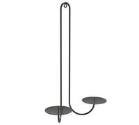 Chandelier mural 2 bras de bougie mural | Chandelier double marine moderne en métal noir pour salon, ferme, cheminée, mariage