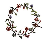 Chandelier mural - Couronne d'art d'oiseau mini couleur - Décoration de cour extérieure Décoration de porche, guirlande d'art pour fenêtre, jardin et jardin