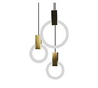 Chandelier Nordic Chandelier Restaurant Lights Creative Individual Art Designer Individual LED Ring Staircase Bedroom Small Chandelier (Emitting Color : 20cm) (30cm)