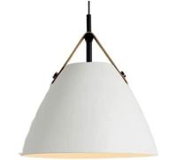 Chandelier,Nordic Restaurant Chandelier Wrought Iron Lightaroon Leather Decorative Ceiling Light Fixture for Kitchen Island Dining Room Bedroom Hallway Bar Living/White/D27