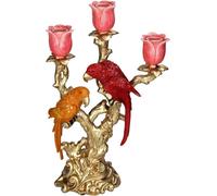 Chandelier oiseau en polyrésine 37,5cm - Chandelier coloré et artistique - Décoration pour table à manger, cheminée & sideboard - Accessoire d'ambiance pour la maison