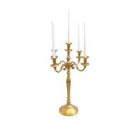 CHANDELIER OR - Chandelier Bougeoir Doré 60cm de haut, Décoration de Table style ancien, Facile à Monter, Largeur pied 21cm - Passion Décor