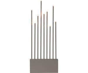 Chandelier rectiligne BUZZ en métal et bois gris 9xE5 5,4W