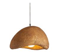 Chandelier rétro Antique Grand - Pendentif Industriel Milieu du siècle Ombre dôme en résine, Plafond Ferme Marron Compatible avec îlot de Cuisine, Salle à Manger, Salon,
