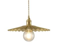 Chandelier Style Industriel rétro, Abat-Jour Lampe Suspendue cuivre en Forme Parapluie, éclairage Plafond à vis E27, Salon de la Salle du Couloir (Taille: (22 cm)