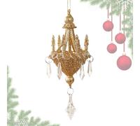 Chandelier Suspendu - Accent décoratif d'arbre de Noël, d'inspiration vintage ornée, récepteur de lumière de fête | Ornement d'araignée d'arbre de Noël, luxe pour la déco