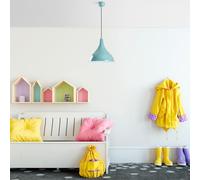 Chandelier turquoise élégant, hauteur réglable 33-122 cm, corps en métal, diamètre 22 cm, douille E27, parfait pour la décoration d'intérieur moderne | Solution d'éclairage élégante