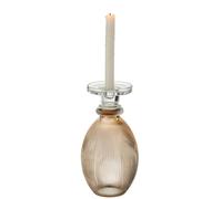 Chandelier/Vase Malik Rond Verre Taupe/Transparent