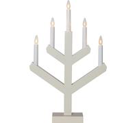 Chandelier Vinga bois beige 5 LED H 50cm L 32cm