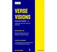 Chandelier's English Companion Verse Visions, English Poetry-II Complete Text with Critical Analysis (ENG-H-DSC 10) Semester-5 for Calcutta University