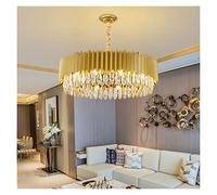 Chandeliers, LED Chandelier Lamp, Round Crystal Chandelier Light LED Art Deco Black/Gold Compatible with Living Room Kitchen - Bedroom Dining Home Fixtures, Led/Glodround60Cm/Wa