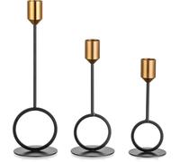 Chandeliers - ROMADEDI - Ensemble de 3 - Noir et Doré - Design Élégant - Intérieur