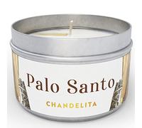 Chandelita Bougie Parfumée au Palo Santo pour la Purification de L'énergie, la Guérison et le Nettoyage Spirituel avec Cire de Soja pour la Relaxation, la Méditation et la Guérison des Chakra