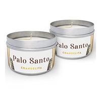 Chandelita Bougie Parfumées au Palo Santo avec Cire de Soja pour Purification de l’Énergie, Nettoyage Spirituel, Relaxation, Méditation & Guérison des Chakras - Bougie Parfumée - Bougies Parfumée