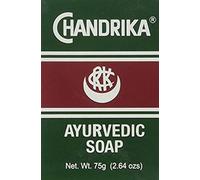 Chandrika Pain de savon ayurvédique Chandrika - Sans graisses animales - 75 g