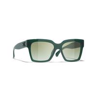 Chanel Femme Sunglass Butterfly Sunglasses CH5557 - Couleur du Monture: Vert opaline, Couleur de Lentille: Vert