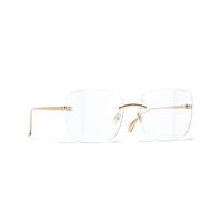 Chanel Femme Sunglass CH4287ST Square Blue Light Glasses CH4287ST - Couleur du Monture: Or Pâle, Couleur de Lentille: Transparent