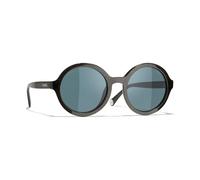 Chanel Femme Sunglass Round Sunglasses CH5522U - Couleur du Monture: Noir, Couleur de Lentille: Bleu