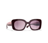 Chanel Femme Sunglass Square Sunglasses CH5563B CH5563B - Couleur du Monture: Rouge Vendôme, Couleur de Lentille: Rouge