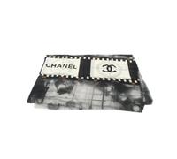 Chanel Vintage - Écharpe en cachemire Pre-owned - Femme - Pre-owned - Noir - Taille: ONE Size