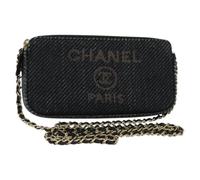 Chanel Vintage, Femme, Pre-owned, Bleu, Taille: ONE Size Portefeuille Long Vintage Pre-owned