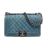 Chanel Vintage, Femme, Pre-owned, Bleu, Taille: ONE Size Pre-owned The Boy Flap