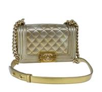 Chanel Vintage, Femme, Pre-owned, Jaune, Taille: ONE Size Sac bandoulière vintage en cuir verni Pre-owned