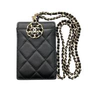 Chanel Vintage, Femme, Pre-owned, Noir, Taille: ONE Size Porte-cartes Pre-owned