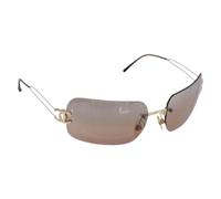 Chanel Vintage - Lunettes de soleil en métal pré-possédées - Femme - Pre-owned - Brun - Taille: ONE Size