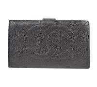 Chanel Vintage - Portefeuille en cuir Pre-owned - Femme - Pre-owned - Noir - Taille: ONE Size