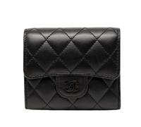 Chanel Vintage - Portefeuille Matelassé (tri-fold) Pre-owned - Femme - Pre-owned - Noir - Taille: ONE Size