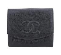 Chanel Vintage - Portefeuille Vintage (bi-fold) Pre-owned - Femme - Pre-owned - Noir - Taille: ONE Size