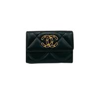 Chanel Vintage - Portefeuille Vintage Pre-owned (tri-fold) - Femme - Pre-owned - Noir - Taille: ONE Size