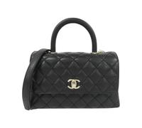 Chanel Vintage - Pre-owned Coco Handle Sac à main en cuir de veau grainé - Femme - Pre-owned - Noir - Taille: ONE Size