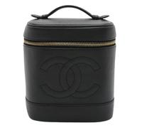 Chanel Vintage - Pre-owned Coco Mark Caviar Skin Vanity Bag - Femme - Pre-owned - Noir - Taille: ONE Size