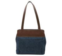 Chanel Vintage - Pre-owned Coco Mark Denim Leather Tote Bag - Femme - Pre-owned - Bleu - Taille: ONE Size