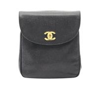 Chanel Vintage - Pre-owned Coco Mark Grained Calf Backpack - Femme - Pre-owned - Noir - Taille: ONE Size