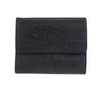 Chanel Vintage - Pre-owned Coco Mark Leather Wallet - Femme - Pre-owned - Noir - Taille: ONE Size