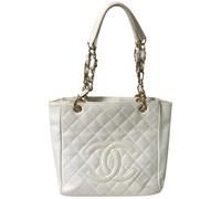 Chanel Vintage - Pre-owned Coco Mark Matelassé Caviar Skin Chain Shoulder Bag - Femme - Pre-owned - Blanc - Taille: ONE Size